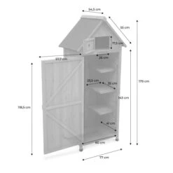 Armoire De Jardin En Bois Anthracite
