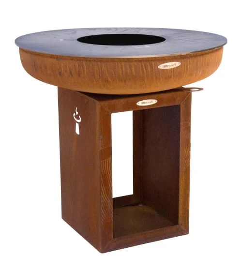 Barbecue Brasero En Acier Carus Diamètre 82 Cm Hauteur 80 Cm