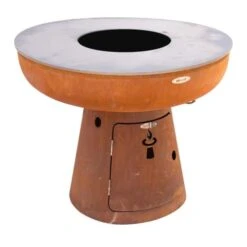 Barbecue Brasero En Acier Nero Hauteur 84 Cm Diamètre 102 Cm