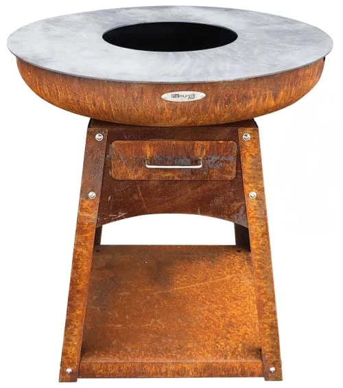 Barbecue Brasero En Acier Zelos Hauteur 87 Cm Diamètre 102 Cm