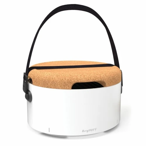 BergHOFF Barbecue De Table Blanc En Acier Et Couvercle Liège – Image 2