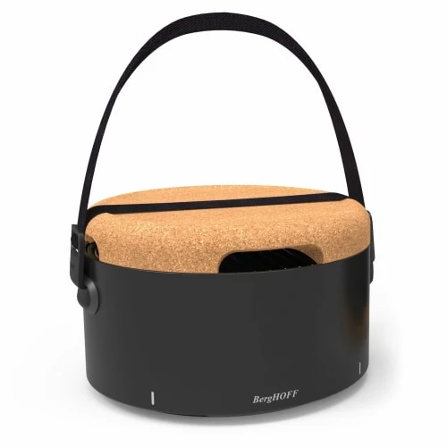 BergHOFF Barbecue De Table Noir En Acier Et Couvercle Liège – Image 2