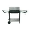 Barbecue Double Grille Et Repose-plats Sur Roulettes