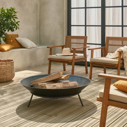 Braséro Sur 3 Pieds En Fonte Noir – Image 2