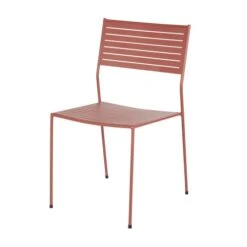 Chaise De Jardin Empilable En Acier Terracotta