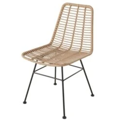 Chaise De Jardin Professionnelle En Résine Et Métal Noir