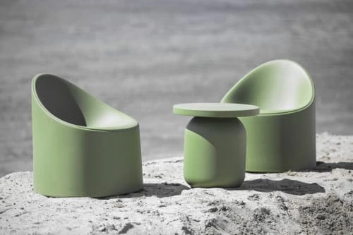 Chaise En Résine Recyclable Sauge L65cm – Image 3