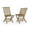 Chaises De Jardin Pliantes En Teck (lot De 2)