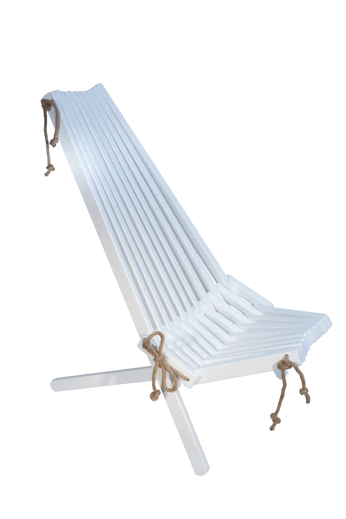 Chilienne Eco Avec Coussin Bouleau - Peint En Blanc – Image 2