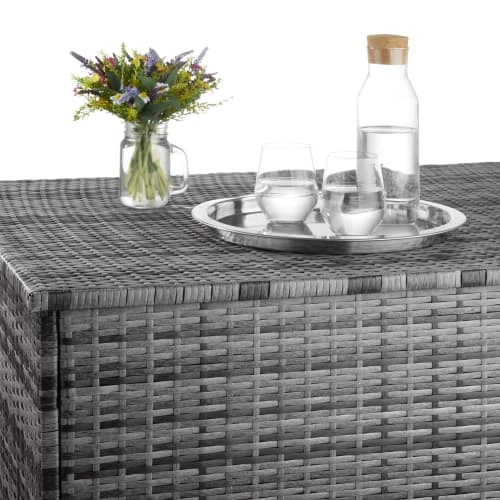 Coffre De Jardin Oslo Structure En Aluminium 145x82,5x79,5cm Gris – Image 5