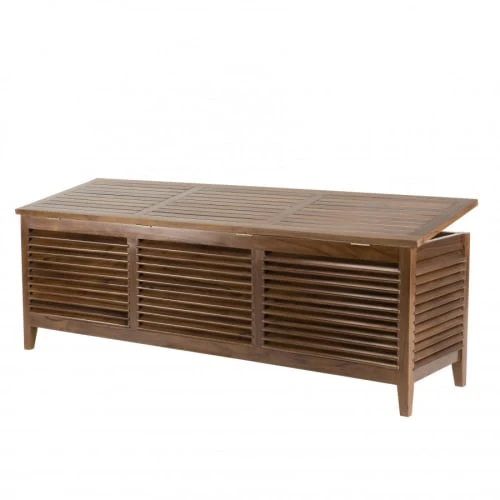 Coffre De Jardin Piscine En Teck Huilé 200x55 Cm – Image 5