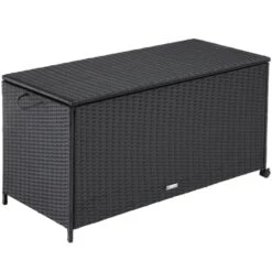 Coffre De Rangement Avec Cadre En Aluminium Et Roues 297l, 117x54x64cm