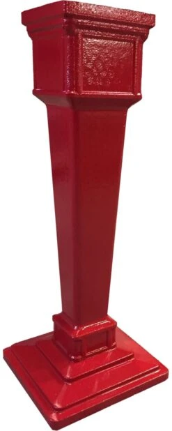Colonne Pour Boîte Aux Lettres En Aluminium Grand Modèle 1950 Rouge