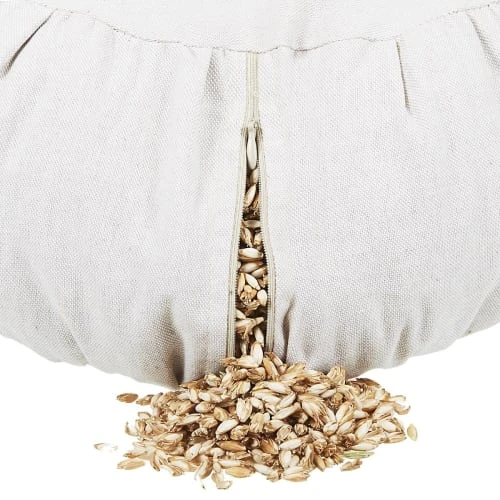 Coussin De Méditation En Coton Imprimé Fleuri Vert – Image 4