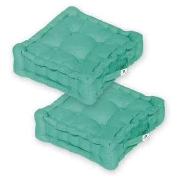 Coussin De Sol Lot De 2 - 40 X 40 Cm Gris Galet – Image 5