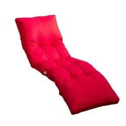 Coussin Pour Bain De Soleil En Polyester 185 X55cm Rouge