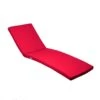 Coussin Pour Transat Déhoussable 185x55x4cm Rouge Piment