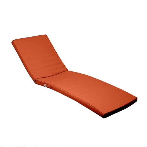 Coussin Pour Transat Déhoussable 185x55x4cm Terracotta