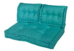 Coussins Pour Palette Capitonné En Polyester 120x80x20cm Bleu