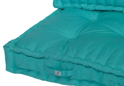 Coussins Pour Palette Capitonné En Polyester 120x80x20cm Bleu – Image 4