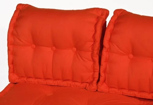 Coussins Pour Palette Capitonné En Polyester 120x80x20cm Orange – Image 3