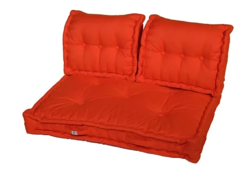 Coussins Pour Palette Capitonné En Polyester 120x80x20cm Orange