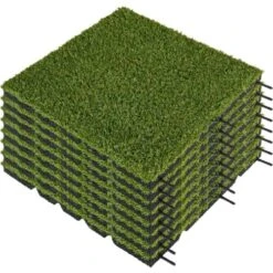 Dalle Amortissante Effet Gazon 50 X 50 Cm Lot De 8