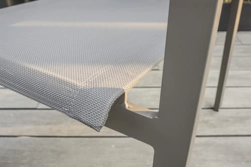 Ensemble Repas De Jardin 6 Places En Aluminium Taupe – Image 4