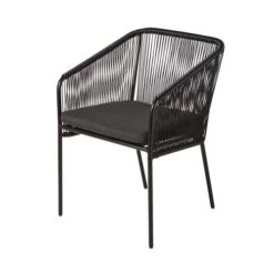 Fauteuil à Dîner De Jardin Noir