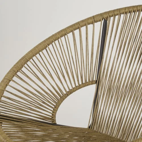 Fauteuils Professionnels En Résine Beige Et Métal Noir (x2) – Image 4