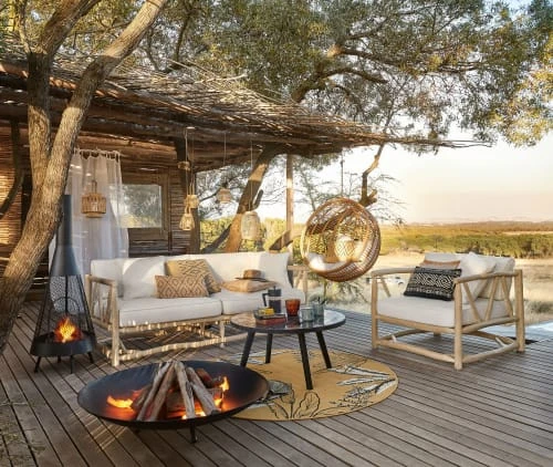 Feu D'extérieur En Métal Noir Avec Pelle – Image 2