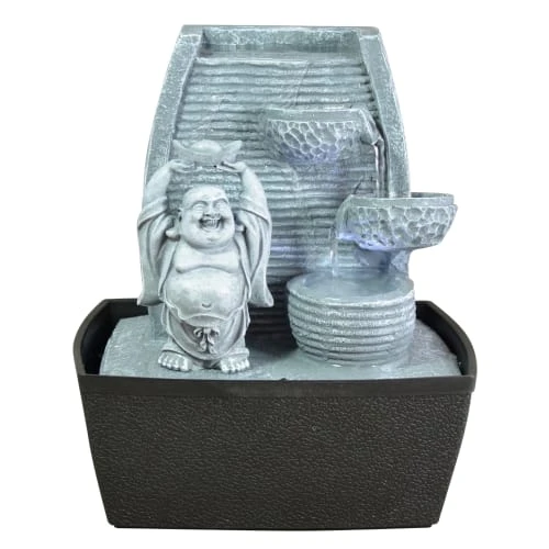 Fontaine D'intérieur Bouddha En Résine Avec éclairage Led - 26cm