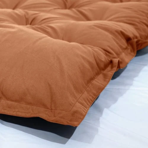 Futon Xxl Matelas De Sol 195x100cm En Polyester Rouille – Image 4