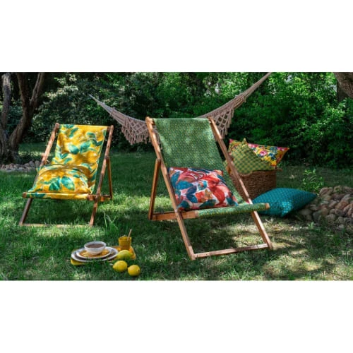 Housse De Coussin Extérieur Tropical Jaune 60x60 – Image 2