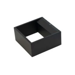 Jupiter - Applique En Métal Noir Mat Et Verre, H 6 Cm D 13 Cm