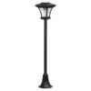 Lampadaire Solaire Vintage Plastique Noir H120cm