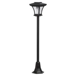 Lampadaire Solaire Vintage Plastique Noir H120cm