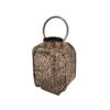 Lanterne Marocain 16x16x22 Cm En Métal Bronze