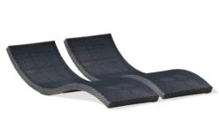 Lot De 2 Bains De Soleil En Résine Tressée Noire