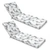 Lot De 2 Coussins Bain De Soleil Polyester Gris 186x60x5 Cm
