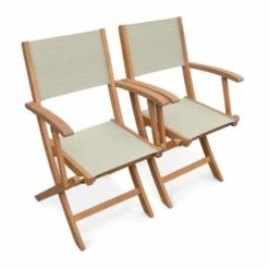 Lot De 2 Fauteuils De Jardin En Bois Gris