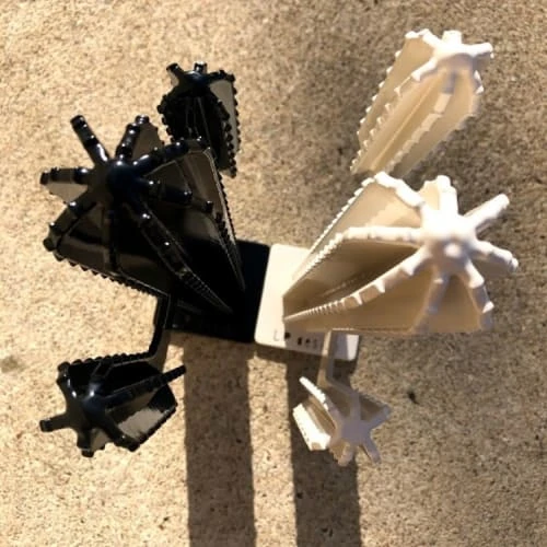 Mini Cactus De Jardin 2 Branches En Aluminium Noir H30cm – Image 3