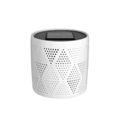 Mini Lanterne Solaire Céramique Blanc H10cm