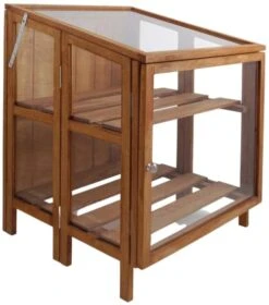 ESSCHERT DESIGN Mini Serre De Jardin En Bois Dur 60 Cm