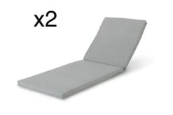 Pack 2 Coussins De Bain De Soleil Gris Foncé