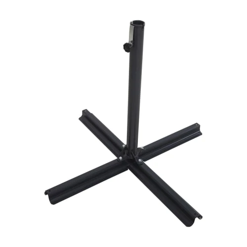 Parasol Déporté 3x3 M En Acier Et Polyester Gris – Image 5