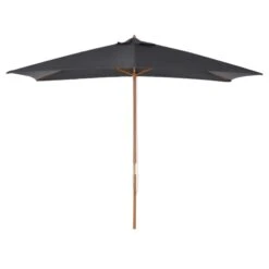 OUTSUNNY Parasol Droit Rectangulaire Anthracite