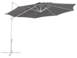 Parasol En Porte-à-faux Gris Foncé Et Blanc ⌀ 2,95 M