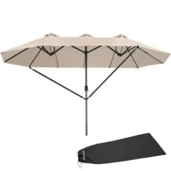 Parasol SILIA En Aluminium 460 X 270 Cm Beige