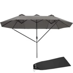Parasol SILIA En Aluminium 460 X 270 Cm Gris